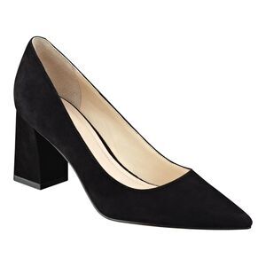 🖤 Marc Fisher Zala Black Suede Pointy Toe Pumps Size 9M